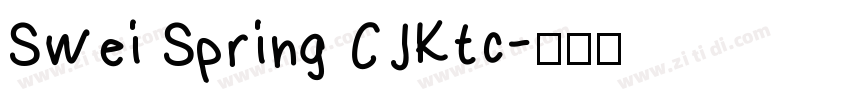 Swei Spring CJKtc字体转换